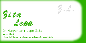 zita lepp business card